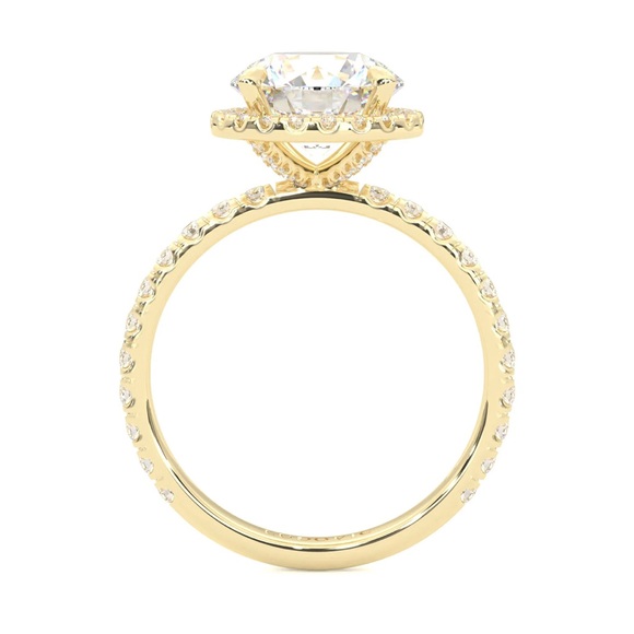 The Tender Riddle Moissanite Engagement Ring Yellow Gold size 8.5 - Picture 7 of 17